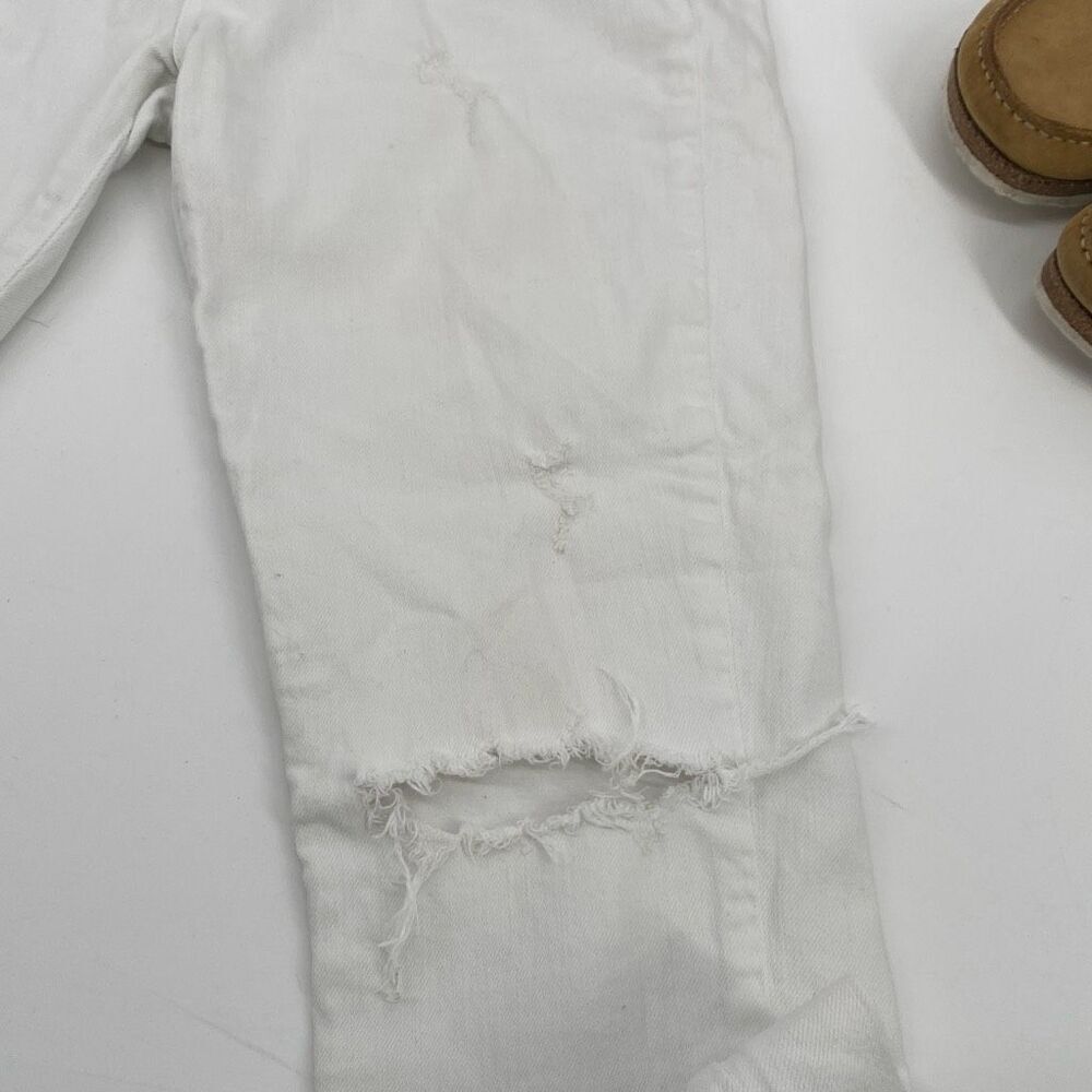 AGOLDE | Revolve‎ Sophie Crop Distressed Mid -Rise Jeans white 29 - Picture 6 of 16